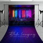 Aperturee - Aperturee Dark Room Lightsabers Science Fiction Sweep Backdrop